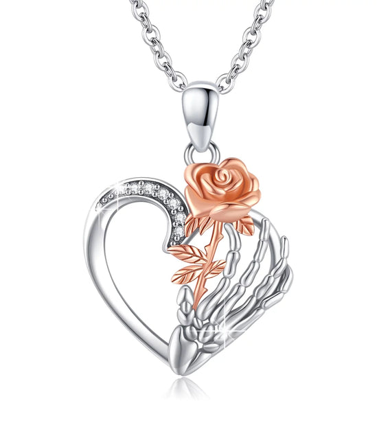 Sunflower Necklace 925 Sterling Silver Skeleton Hand Heart Pendant Necklaces Birthday Xmas Gift Jewelry for Women Daughter Mom Niece - Simply Just Deals LLCSunflower Necklace 925 Sterling Silver Skeleton Hand Heart Pendant Necklaces Birthday Xmas Gift Jewelry for Women Daughter Mom Nieceb1d03228-4035-4295-98b5-483fb949b282HeartSunflower Necklace 925 Sterling Silver Skeleton Hand Heart Pendant Necklaces Birthday Xmas Gift Jewelry for Women Daughter Mom Niece