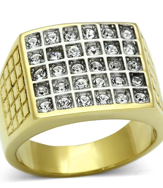TK734 - Two - Tone IP Gold (Ion Plating) Stainless Steel Ring with Top Grade Crystal in Clear - Simply Just Deals LLCTK734 - Two - Tone IP Gold (Ion Plating) Stainless Steel Ring with Top Grade Crystal in ClearRingTK734 - 99TK734 - Two - Tone IP Gold (Ion Plating) Stainless Steel Ring with Top Grade Crystal in Clear - 0