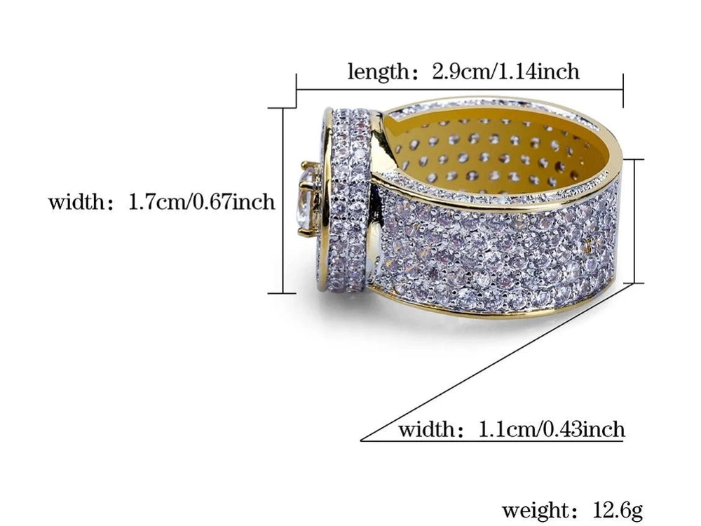 TOPGRILLZ Gold Color All Iced Out Big Stone Micro Pave Cubic Zircon Ring 7 8 9 10 11 Five Sizes Rings Hip Hop Jewelry For Male - Simply Just Deals LLCTOPGRILLZ Gold Color All Iced Out Big Stone Micro Pave Cubic Zircon Ring 7 8 9 10 11 Five Sizes Rings Hip Hop Jewelry For Male200000369:1583;200007763:201336106United States10TOPGRILLZ Gold Color All Iced Out Big Stone Micro Pave Cubic Zircon Ring 7 8 9 10 11 Five Sizes Rings Hip Hop Jewelry For Male