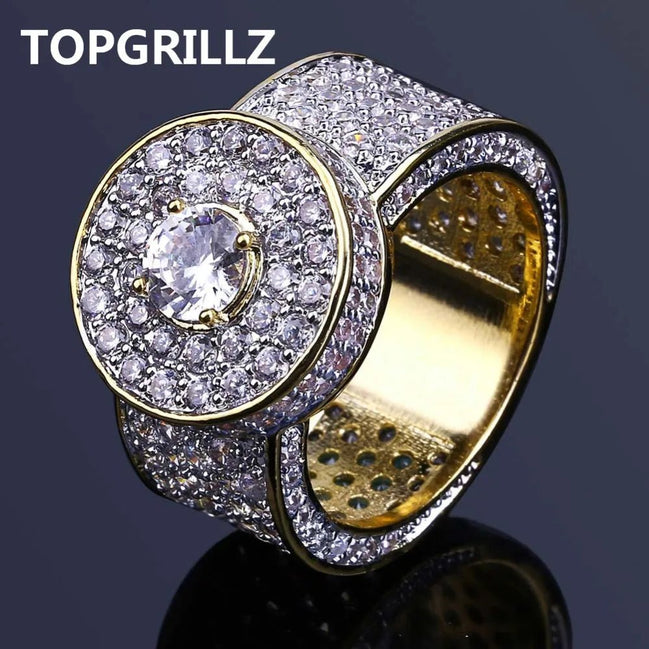 TOPGRILLZ Gold Color All Iced Out Big Stone Micro Pave Cubic Zircon Ring 7 8 9 10 11 Five Sizes Rings Hip Hop Jewelry For Male - Simply Just Deals LLCTOPGRILLZ Gold Color All Iced Out Big Stone Micro Pave Cubic Zircon Ring 7 8 9 10 11 Five Sizes Rings Hip Hop Jewelry For Male200000369:1583;200007763:201336106United States10TOPGRILLZ Gold Color All Iced Out Big Stone Micro Pave Cubic Zircon Ring 7 8 9 10 11 Five Sizes Rings Hip Hop Jewelry For Male