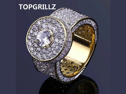 TOPGRILLZ Gold Color All Iced Out Big Stone Micro Pave Cubic Zircon Ring 7 8 9 10 11 Five Sizes Rings Hip Hop Jewelry For Male - Simply Just Deals LLCTOPGRILLZ Gold Color All Iced Out Big Stone Micro Pave Cubic Zircon Ring 7 8 9 10 11 Five Sizes Rings Hip Hop Jewelry For Male200000369:1583;200007763:201336106United States10TOPGRILLZ Gold Color All Iced Out Big Stone Micro Pave Cubic Zircon Ring 7 8 9 10 11 Five Sizes Rings Hip Hop Jewelry For Male
