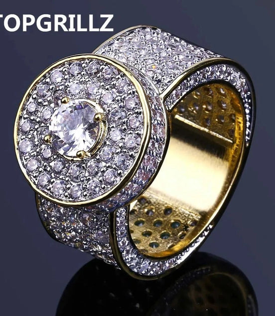 TOPGRILLZ Gold Color All Iced Out Big Stone Micro Pave Cubic Zircon Ring 7 8 9 10 11 Five Sizes Rings Hip Hop Jewelry For Male - Simply Just Deals LLCTOPGRILLZ Gold Color All Iced Out Big Stone Micro Pave Cubic Zircon Ring 7 8 9 10 11 Five Sizes Rings Hip Hop Jewelry For Male200000369:1583;200007763:201336106United States10TOPGRILLZ Gold Color All Iced Out Big Stone Micro Pave Cubic Zircon Ring 7 8 9 10 11 Five Sizes Rings Hip Hop Jewelry For Male