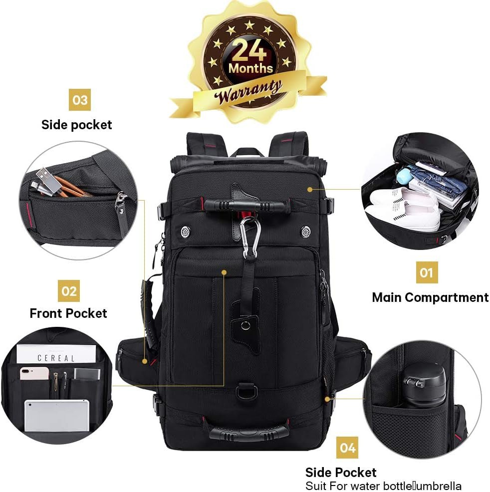 Travel Backpack, Carry on Backpack Durable Convertible Duffle Bag Fit for 15.6 Inch Laptop for Men and Women(Medium 35L) - Simply Just Deals LLCTravel Backpack, Carry on Backpack Durable Convertible Duffle Bag Fit for 15.6 Inch Laptop for Men and Women(Medium 35L)003481cd-ee0e-4c10-839e-c329cc734eacL - Black22.5InchTravel Backpack, Carry on Backpack Durable Convertible Duffle Bag Fit for 15.6 Inch Laptop for Men and Women(Medium 35L)