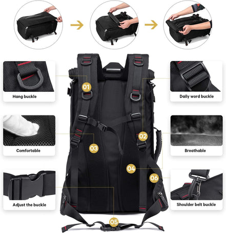 Travel Backpack, Carry on Backpack Durable Convertible Duffle Bag Fit for 15.6 Inch Laptop for Men and Women(Medium 35L) - Simply Just Deals LLCTravel Backpack, Carry on Backpack Durable Convertible Duffle Bag Fit for 15.6 Inch Laptop for Men and Women(Medium 35L)003481cd-ee0e-4c10-839e-c329cc734eacL - Black22.5InchTravel Backpack, Carry on Backpack Durable Convertible Duffle Bag Fit for 15.6 Inch Laptop for Men and Women(Medium 35L)