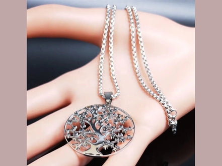 Tree of Life Stainless Steel Fashion Necklaces Women Statement Necklace Silver Color Chain Necklace Jewelry bayan kolye N7057S01 - Simply Just Deals LLCTree of Life Stainless Steel Fashion Necklaces Women Statement Necklace Silver Color Chain Necklace Jewelry bayan kolye N7057S01200001034:361180A 50cm BOX SRA 50cm BOX SRTree of Life Stainless Steel Fashion Necklaces Women Statement Necklace Silver Color Chain Necklace Jewelry bayan kolye N7057S01