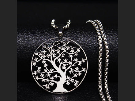 Tree of Life Stainless Steel Fashion Necklaces Women Statement Necklace Silver Color Chain Necklace Jewelry bayan kolye N7057S01 - Simply Just Deals LLCTree of Life Stainless Steel Fashion Necklaces Women Statement Necklace Silver Color Chain Necklace Jewelry bayan kolye N7057S01200001034:361180A 50cm BOX SRA 50cm BOX SRTree of Life Stainless Steel Fashion Necklaces Women Statement Necklace Silver Color Chain Necklace Jewelry bayan kolye N7057S01