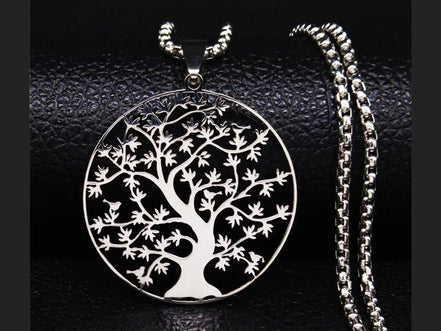 Tree of Life Stainless Steel Fashion Necklaces Women Statement Necklace Silver Color Chain Necklace Jewelry bayan kolye N7057S01 - Simply Just Deals LLCTree of Life Stainless Steel Fashion Necklaces Women Statement Necklace Silver Color Chain Necklace Jewelry bayan kolye N7057S01200001034:361180A 50cm BOX SRA 50cm BOX SRTree of Life Stainless Steel Fashion Necklaces Women Statement Necklace Silver Color Chain Necklace Jewelry bayan kolye N7057S01
