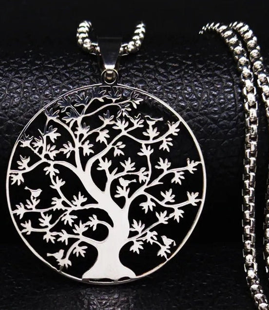 Tree of Life Stainless Steel Fashion Necklaces Women Statement Necklace Silver Color Chain Necklace Jewelry bayan kolye N7057S01 - Simply Just Deals LLCTree of Life Stainless Steel Fashion Necklaces Women Statement Necklace Silver Color Chain Necklace Jewelry bayan kolye N7057S01200001034:361180A 50cm BOX SRA 50cm BOX SRTree of Life Stainless Steel Fashion Necklaces Women Statement Necklace Silver Color Chain Necklace Jewelry bayan kolye N7057S01