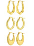 Twisted Hoop Earrings Set, Yellow Gold Plated, Hypoallergenic, 3 Pairs - Simply Just Deals LLCTwisted Hoop Earrings Set, Yellow Gold Plated, Hypoallergenic, 3 Pairs341e343c-26d0-49b8-ac85-8cd9f5dd54133 Pcs Set - 2Twisted Hoop Earrings Set, Yellow Gold Plated, Hypoallergenic, 3 Pairs