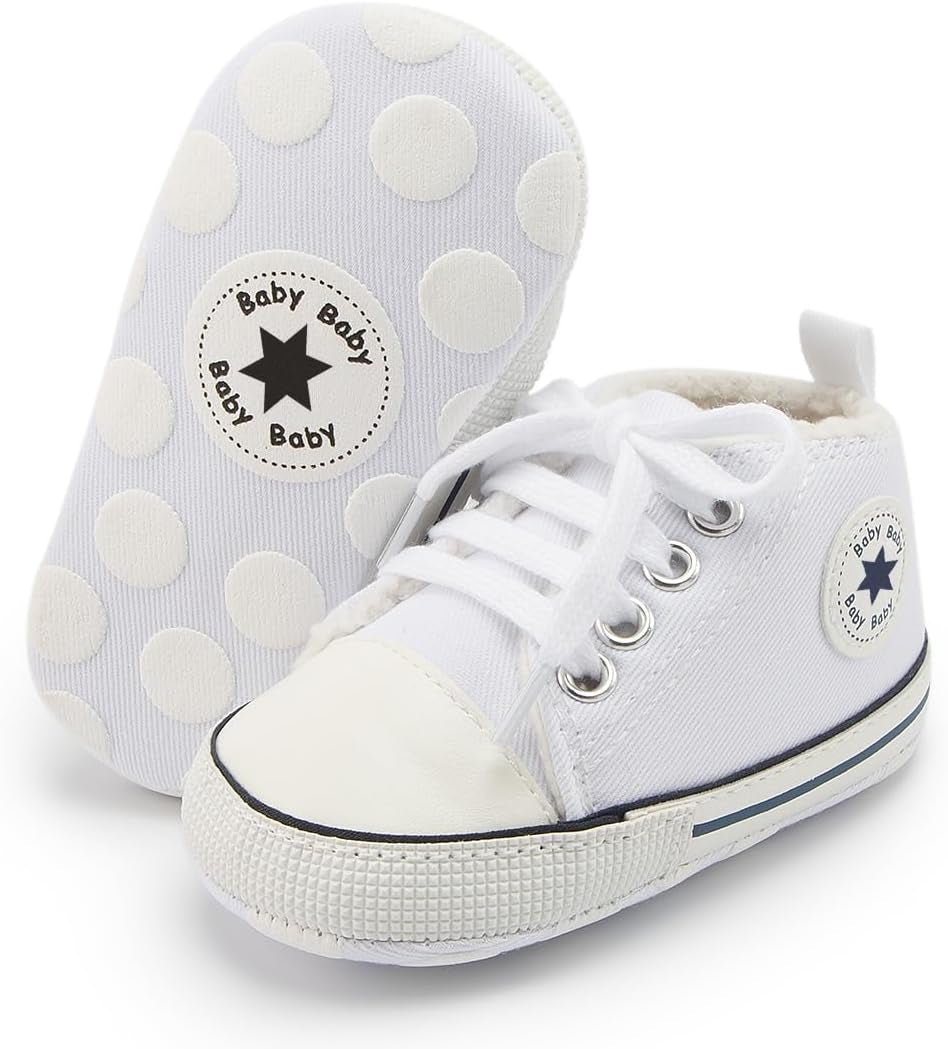 Unisex Baby Boys Girls High Top Sneaker Soft Anti - Slip Sole Newborn Infant First Walkers Canvas Denim Shoes - Simply Just Deals LLCUnisex Baby Boys Girls High Top Sneaker Soft Anti - Slip Sole Newborn Infant First Walkers Canvas Denim Shoese676c077-2a8d-4aca-80ea-63f3cf835fafA01 - White_Plush Lining12 - 18 Months InfantUnisex Baby Boys Girls High Top Sneaker Soft Anti - Slip Sole Newborn Infant First Walkers Canvas Denim Shoes