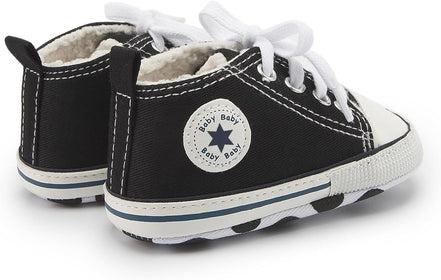 Unisex Baby Boys Girls High Top Sneaker Soft Anti - Slip Sole Newborn Infant First Walkers Canvas Denim Shoes - Simply Just Deals LLCUnisex Baby Boys Girls High Top Sneaker Soft Anti - Slip Sole Newborn Infant First Walkers Canvas Denim Shoes78347419-f1d2-4ea3-abb3-f591cfe6d1b9A01 - Black_Plush Lining3 - 6 Months InfantUnisex Baby Boys Girls High Top Sneaker Soft Anti - Slip Sole Newborn Infant First Walkers Canvas Denim Shoes