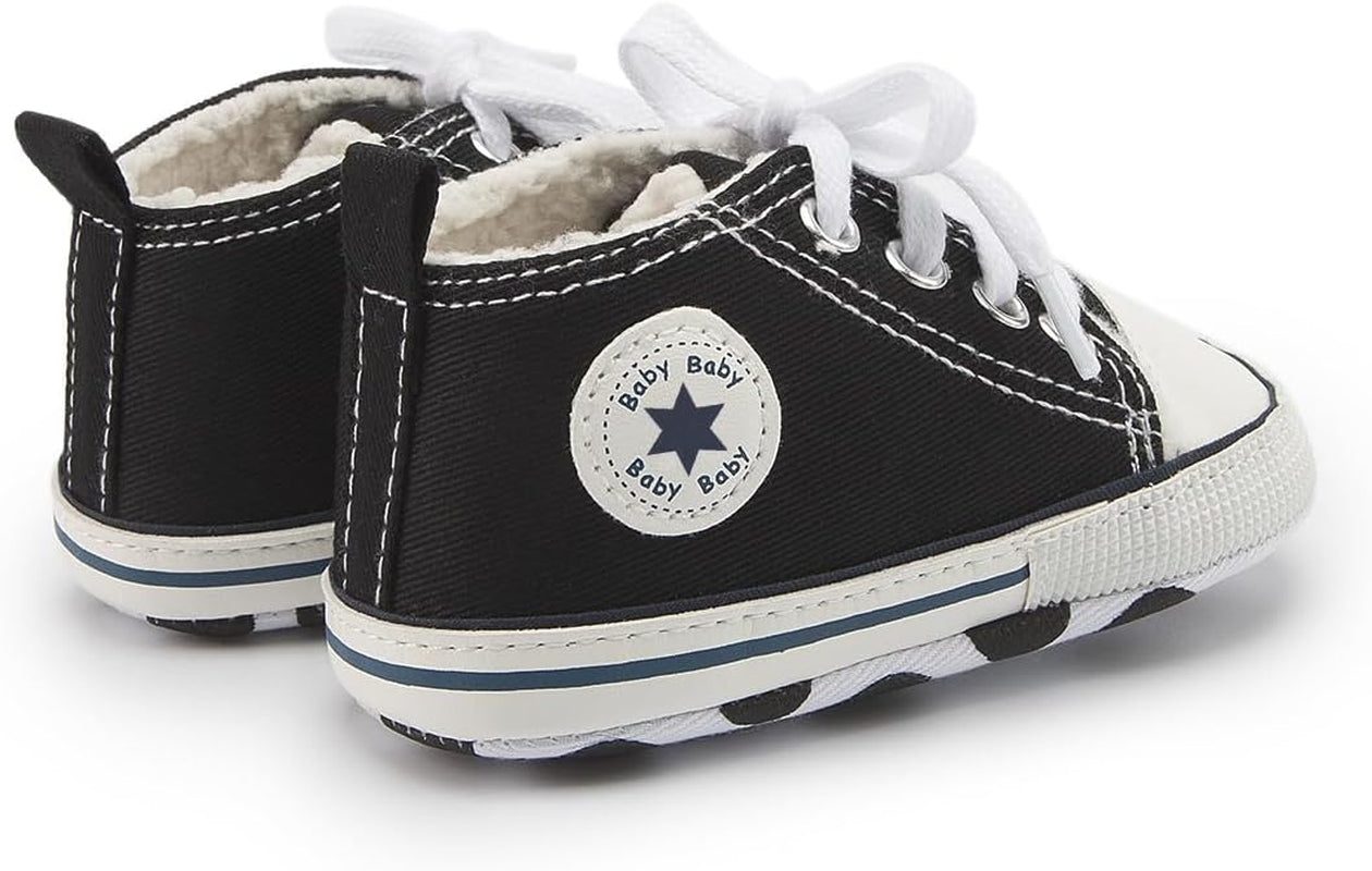 Unisex Baby Boys Girls High Top Sneaker Soft Anti - Slip Sole Newborn Infant First Walkers Canvas Denim Shoes - Simply Just Deals LLCUnisex Baby Boys Girls High Top Sneaker Soft Anti - Slip Sole Newborn Infant First Walkers Canvas Denim Shoes78347419-f1d2-4ea3-abb3-f591cfe6d1b9A01 - Black_Plush Lining3 - 6 Months InfantUnisex Baby Boys Girls High Top Sneaker Soft Anti - Slip Sole Newborn Infant First Walkers Canvas Denim Shoes