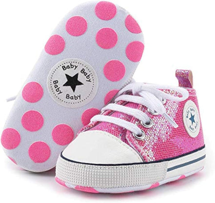 Unisex Baby Boys Girls High Top Sneaker Soft Anti - Slip Sole Newborn Infant First Walkers Canvas Denim Shoes - Simply Just Deals LLCUnisex Baby Boys Girls High Top Sneaker Soft Anti - Slip Sole Newborn Infant First Walkers Canvas Denim Shoesb5951e49-f7a2-4e2b-bbfb-b4c6f002d60dB02 - Sequins Pink3 - 6 Months InfantUnisex Baby Boys Girls High Top Sneaker Soft Anti - Slip Sole Newborn Infant First Walkers Canvas Denim Shoes