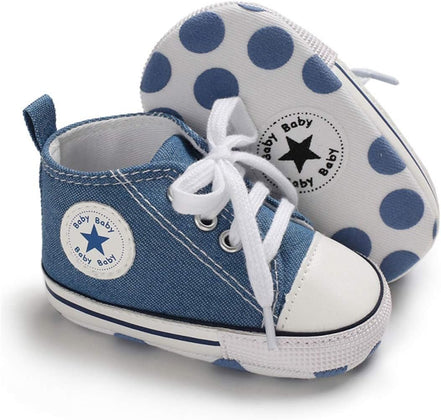 Unisex Baby Boys Girls High Top Sneaker Soft Anti - Slip Sole Newborn Infant First Walkers Canvas Denim Shoes - Simply Just Deals LLCUnisex Baby Boys Girls High Top Sneaker Soft Anti - Slip Sole Newborn Infant First Walkers Canvas Denim Shoes18fa67ef-4f50-46ff-b5a7-43a6e46ddb74A02 - Light Blue6 - 12 Months InfantUnisex Baby Boys Girls High Top Sneaker Soft Anti - Slip Sole Newborn Infant First Walkers Canvas Denim Shoes