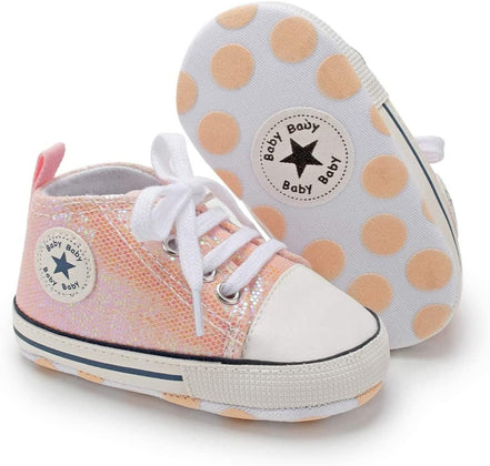 Unisex Baby Boys Girls High Top Sneaker Soft Anti - Slip Sole Newborn Infant First Walkers Canvas Denim Shoes - Simply Just Deals LLCUnisex Baby Boys Girls High Top Sneaker Soft Anti - Slip Sole Newborn Infant First Walkers Canvas Denim Shoes26dd94bc-000d-459d-bd80-f930274695b5B02 - Sequins Light Pink3 - 6 Months InfantUnisex Baby Boys Girls High Top Sneaker Soft Anti - Slip Sole Newborn Infant First Walkers Canvas Denim Shoes