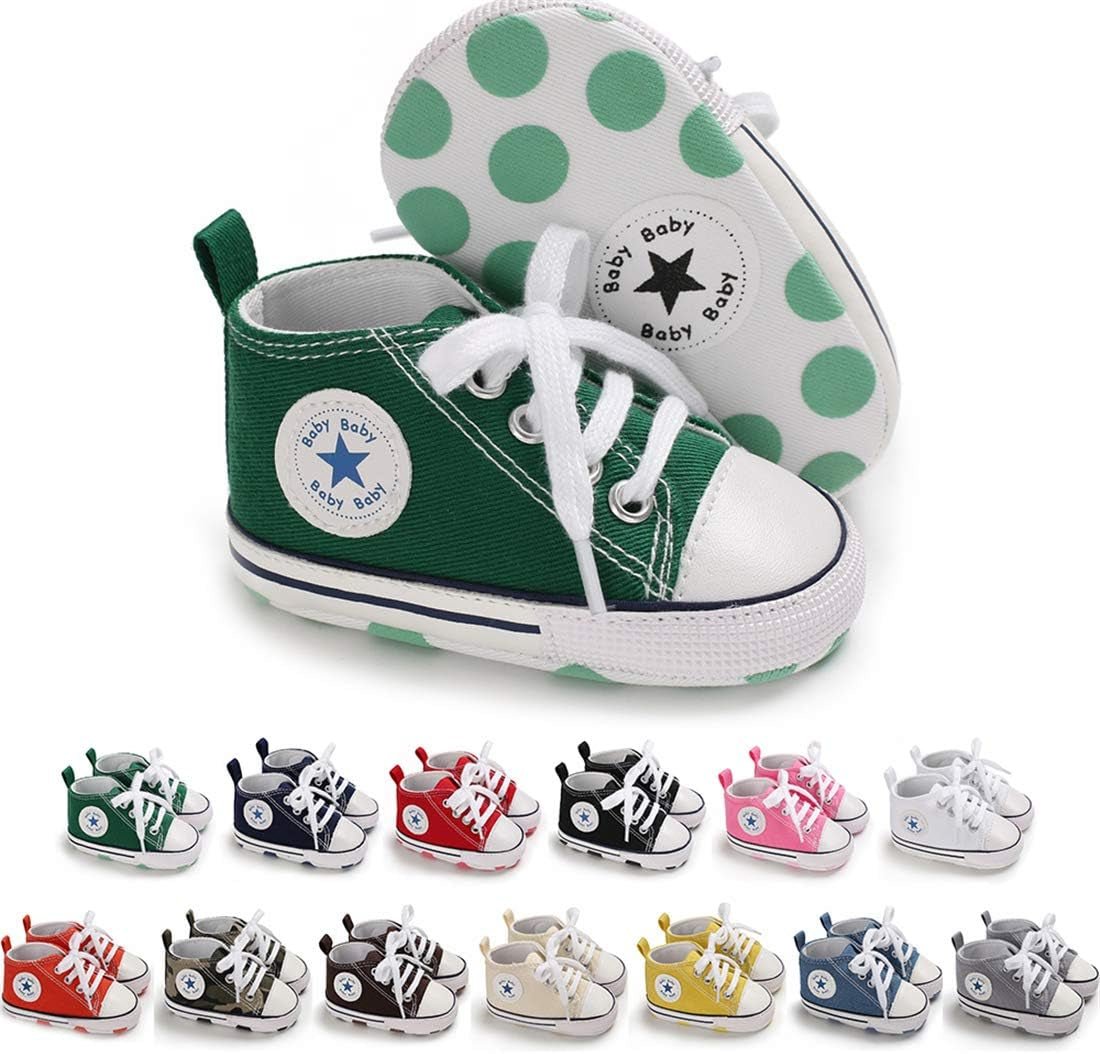 Unisex Baby Boys Girls High Top Sneaker Soft Anti - Slip Sole Newborn Infant First Walkers Canvas Denim Shoes - Simply Just Deals LLCUnisex Baby Boys Girls High Top Sneaker Soft Anti - Slip Sole Newborn Infant First Walkers Canvas Denim Shoes2ede5cba-f7db-4dda-af17-e9a858e8f1ecA02 - Green3 - 6 Months InfantUnisex Baby Boys Girls High Top Sneaker Soft Anti - Slip Sole Newborn Infant First Walkers Canvas Denim Shoes