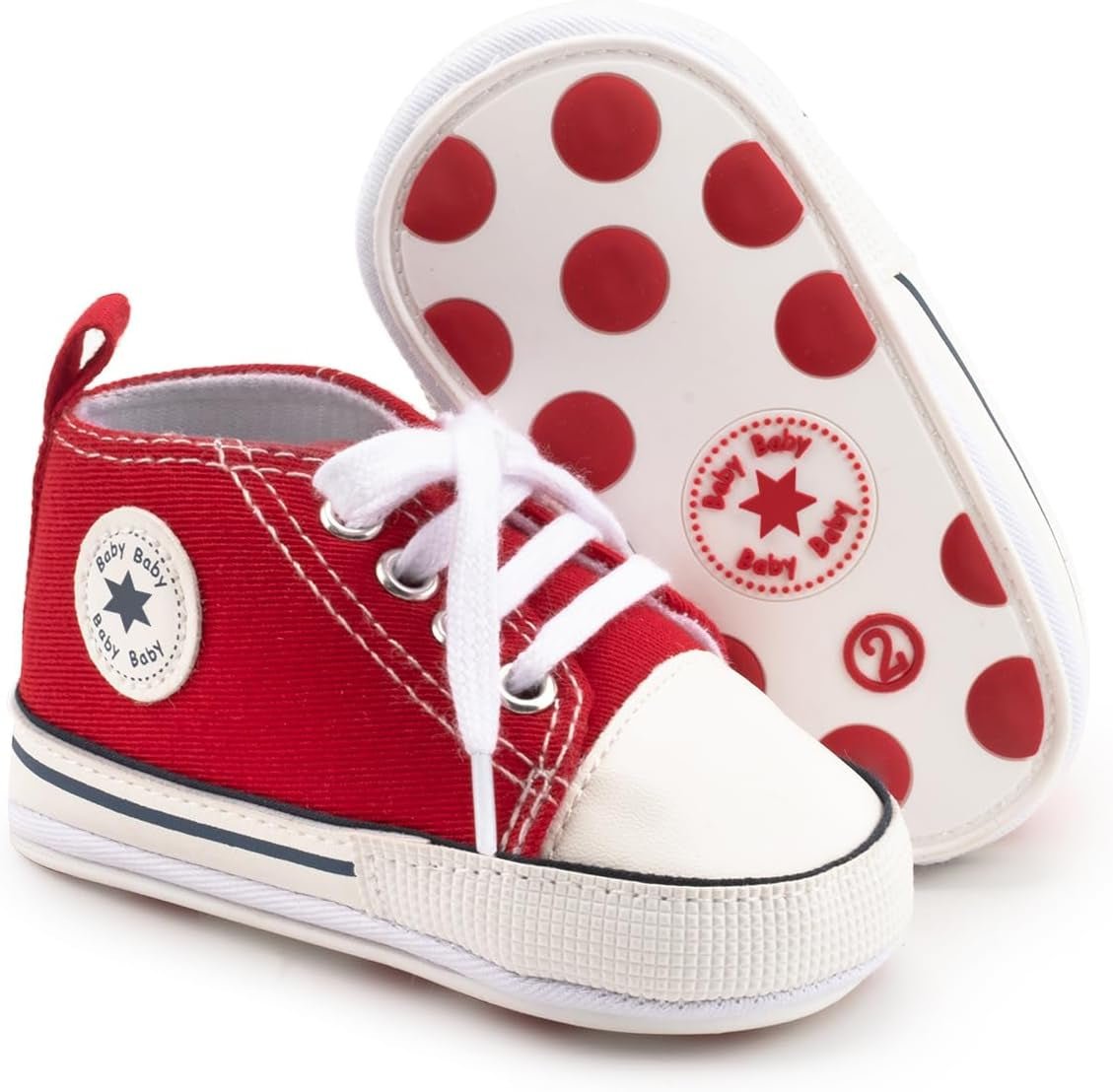 Unisex Baby Boys Girls High Top Sneaker Soft Anti - Slip Sole Newborn Infant First Walkers Canvas Denim Shoes - Simply Just Deals LLCUnisex Baby Boys Girls High Top Sneaker Soft Anti - Slip Sole Newborn Infant First Walkers Canvas Denim Shoes9c3fba22-3e9d-415a-a3c7-3cfb8ee7a55cA01 - Red_Rubber Sole12 - 18 Months InfantUnisex Baby Boys Girls High Top Sneaker Soft Anti - Slip Sole Newborn Infant First Walkers Canvas Denim Shoes