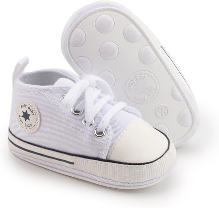Unisex Baby Boys Girls High Top Sneaker Soft Anti - Slip Sole Newborn Infant First Walkers Canvas Denim Shoes - Simply Just Deals LLCUnisex Baby Boys Girls High Top Sneaker Soft Anti - Slip Sole Newborn Infant First Walkers Canvas Denim Shoes2f88c076-63e9-480b-9c6d-d892b180d6f7A01 - White_Rubber Sole6 - 12 Months InfantUnisex Baby Boys Girls High Top Sneaker Soft Anti - Slip Sole Newborn Infant First Walkers Canvas Denim Shoes