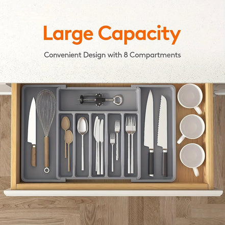 Upgradation Adjustable Flatware Tableware Organizer with Dividers Utensil Holder Plastic Storage Tray for Spoons Forks Knives - Simply Just Deals LLCUpgradation Adjustable Flatware Tableware Organizer with Dividers Utensil Holder Plastic Storage Tray for Spoons Forks Knives278f2bd5-7400-4af5-acc8-6ac867e3a66aWhiteUpgradation Adjustable Flatware Tableware Organizer with Dividers Utensil Holder Plastic Storage Tray for Spoons Forks Knives