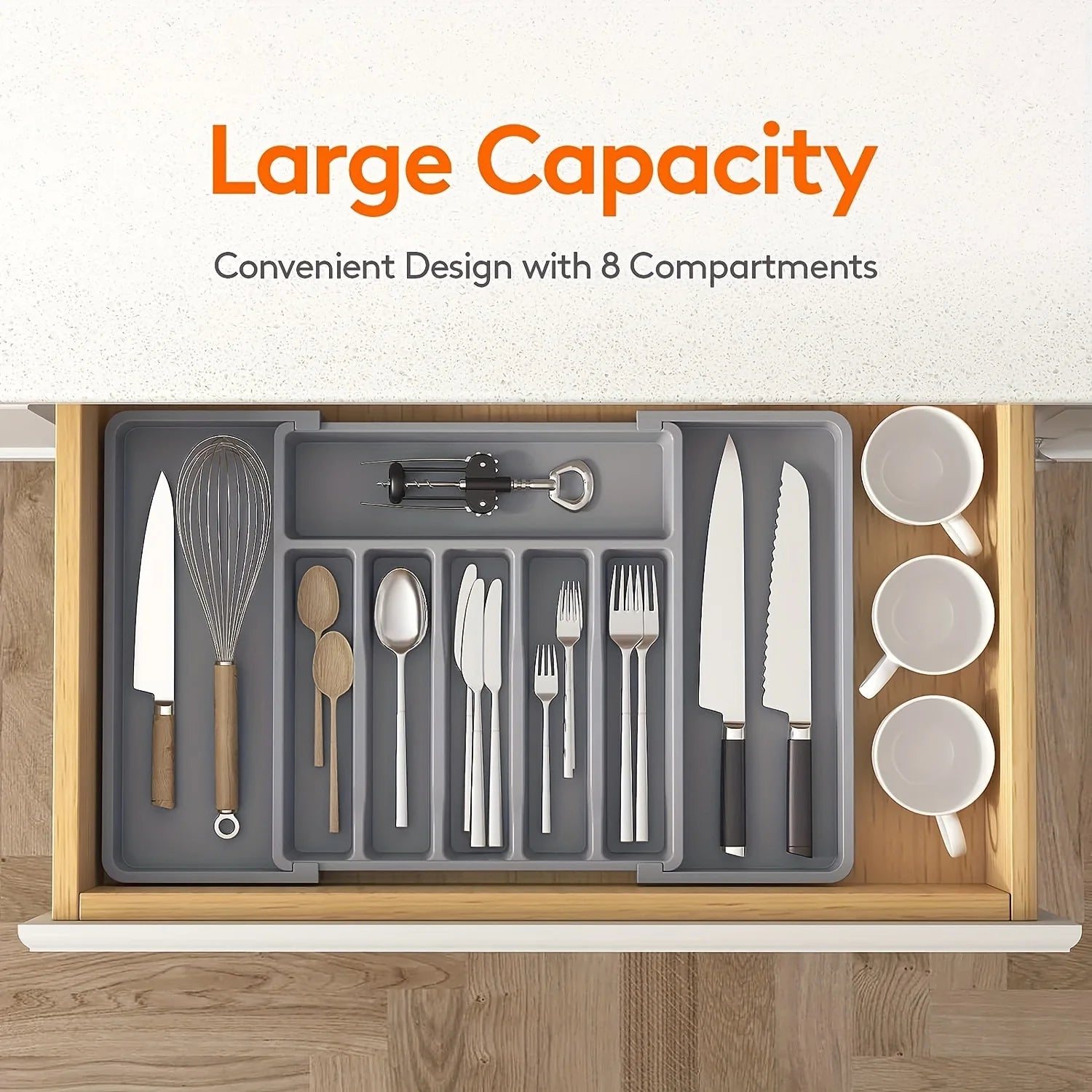 Upgradation Adjustable Flatware Tableware Organizer with Dividers Utensil Holder Plastic Storage Tray for Spoons Forks Knives - Simply Just Deals LLCUpgradation Adjustable Flatware Tableware Organizer with Dividers Utensil Holder Plastic Storage Tray for Spoons Forks Knives278f2bd5-7400-4af5-acc8-6ac867e3a66aWhiteUpgradation Adjustable Flatware Tableware Organizer with Dividers Utensil Holder Plastic Storage Tray for Spoons Forks Knives