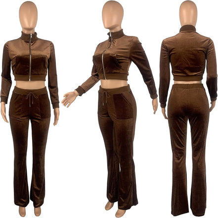 Velvet 2 Piece Set for Women Cute Hoodied Crop Top Short Outfit Velour Long Sleeve Zip up Matching Suit - Simply Just Deals LLCVelvet 2 Piece Set for Women Cute Hoodied Crop Top Short Outfit Velour Long Sleeve Zip up Matching Suitf28c47bd-dbd3-4ae8-bb0b-79fda21d31c6Velvet 2 Piece Set for Women Cute Hoodied Crop Top Short Outfit Velour Long Sleeve Zip up Matching Suit