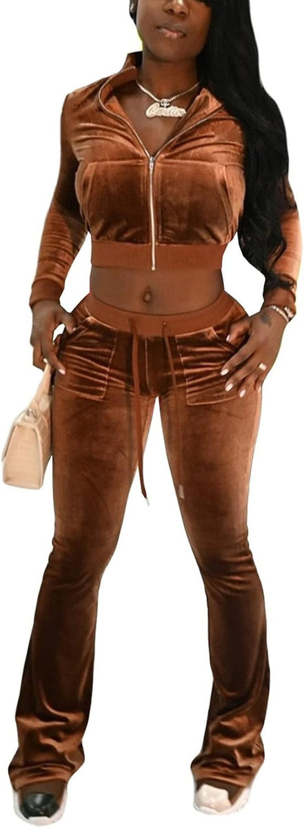 Velvet 2 Piece Set for Women Cute Hoodied Crop Top Short Outfit Velour Long Sleeve Zip up Matching Suit - Simply Just Deals LLCVelvet 2 Piece Set for Women Cute Hoodied Crop Top Short Outfit Velour Long Sleeve Zip up Matching Suitf28c47bd-dbd3-4ae8-bb0b-79fda21d31c6Velvet 2 Piece Set for Women Cute Hoodied Crop Top Short Outfit Velour Long Sleeve Zip up Matching Suit