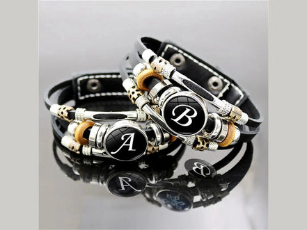 Vintage 26 Letter Leather Rock Bracelet Women Men Punk A - Z Initial Alphabet Handmade Braided Multilayer Adjustable Bangle Gift - Simply Just Deals LLCVintage 26 Letter Leather Rock Bracelet Women Men Punk A - Z Initial Alphabet Handmade Braided Multilayer Adjustable Bangle Gift200001034:5740AAVintage 26 Letter Leather Rock Bracelet Women Men Punk A - Z Initial Alphabet Handmade Braided Multilayer Adjustable Bangle Gift