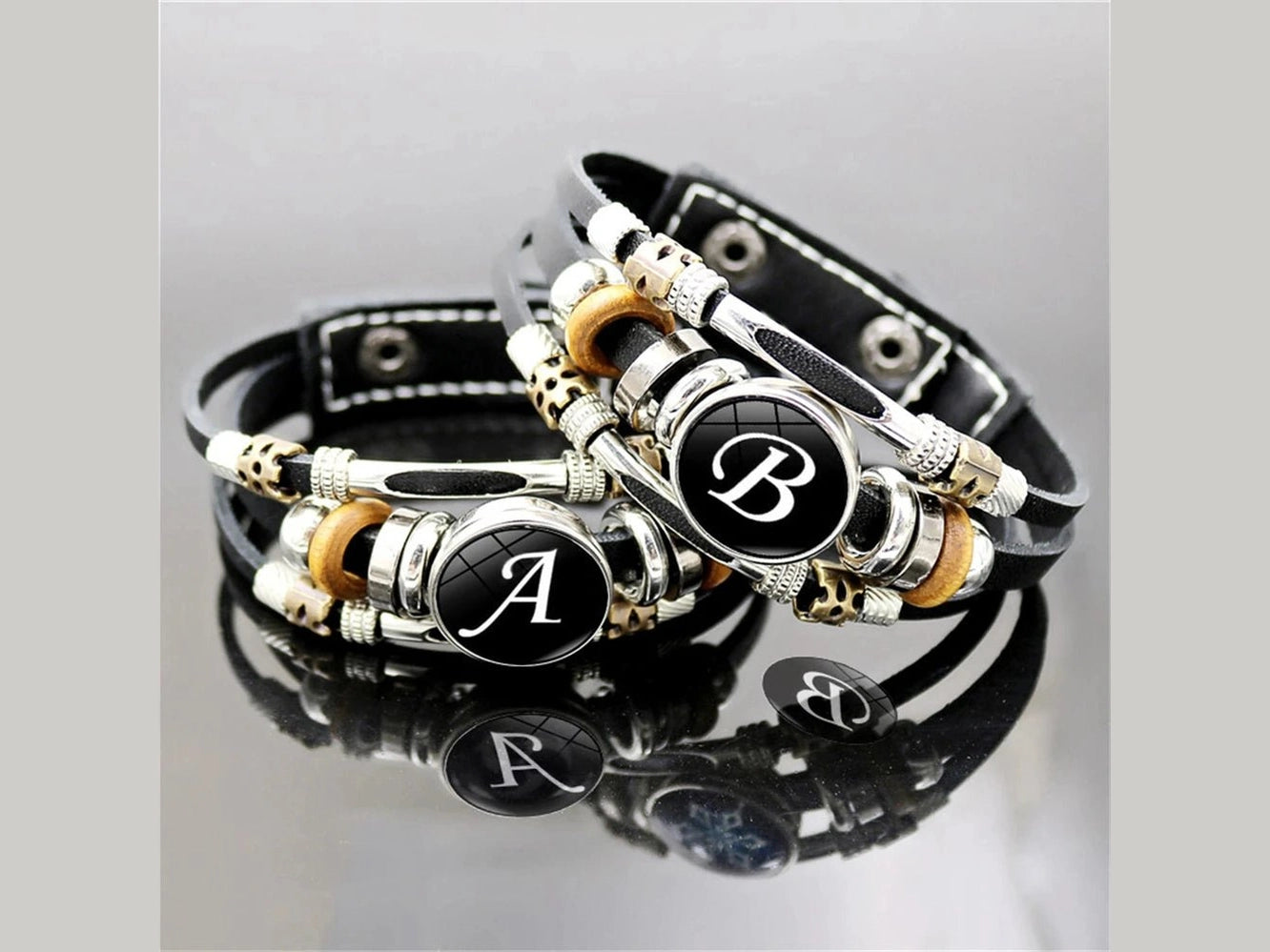 Vintage 26 Letter Leather Rock Bracelet Women Men Punk A - Z Initial Alphabet Handmade Braided Multilayer Adjustable Bangle Gift - Simply Just Deals LLCVintage 26 Letter Leather Rock Bracelet Women Men Punk A - Z Initial Alphabet Handmade Braided Multilayer Adjustable Bangle Gift200001034:5740AAVintage 26 Letter Leather Rock Bracelet Women Men Punk A - Z Initial Alphabet Handmade Braided Multilayer Adjustable Bangle Gift