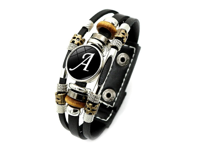 Vintage 26 Letter Leather Rock Bracelet Women Men Punk A - Z Initial Alphabet Handmade Braided Multilayer Adjustable Bangle Gift - Simply Just Deals LLCVintage 26 Letter Leather Rock Bracelet Women Men Punk A - Z Initial Alphabet Handmade Braided Multilayer Adjustable Bangle Gift200001034:5740AAVintage 26 Letter Leather Rock Bracelet Women Men Punk A - Z Initial Alphabet Handmade Braided Multilayer Adjustable Bangle Gift