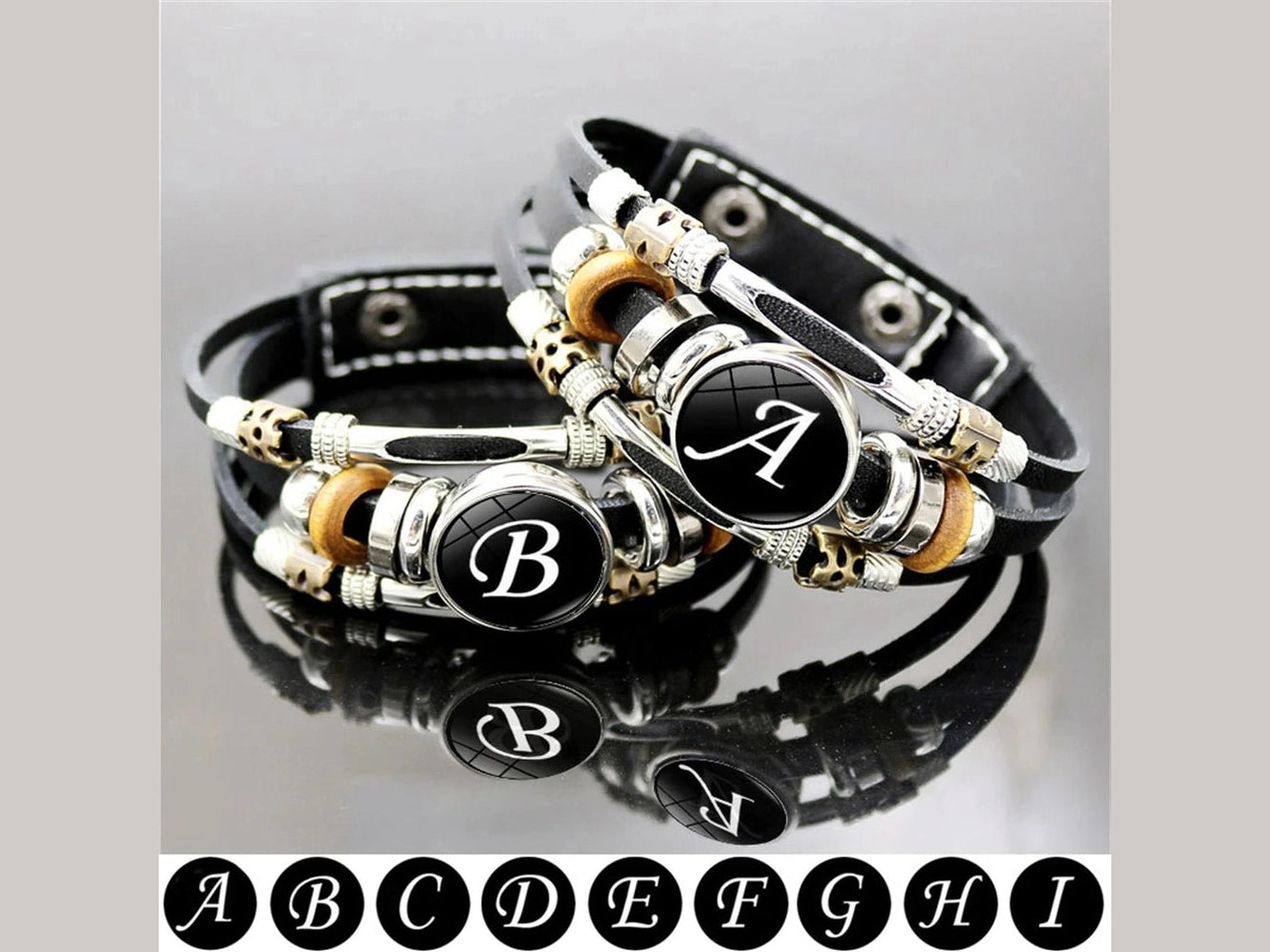 Vintage 26 Letter Leather Rock Bracelet Women Men Punk A - Z Initial Alphabet Handmade Braided Multilayer Adjustable Bangle Gift - Simply Just Deals LLCVintage 26 Letter Leather Rock Bracelet Women Men Punk A - Z Initial Alphabet Handmade Braided Multilayer Adjustable Bangle Gift200001034:5740AAVintage 26 Letter Leather Rock Bracelet Women Men Punk A - Z Initial Alphabet Handmade Braided Multilayer Adjustable Bangle Gift