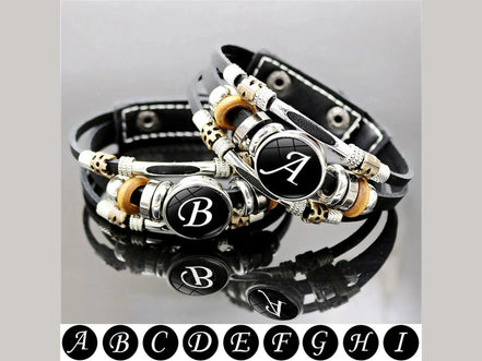 Vintage 26 Letter Leather Rock Bracelet Women Men Punk A - Z Initial Alphabet Handmade Braided Multilayer Adjustable Bangle Gift - Simply Just Deals LLCVintage 26 Letter Leather Rock Bracelet Women Men Punk A - Z Initial Alphabet Handmade Braided Multilayer Adjustable Bangle Gift200001034:5740AAVintage 26 Letter Leather Rock Bracelet Women Men Punk A - Z Initial Alphabet Handmade Braided Multilayer Adjustable Bangle Gift