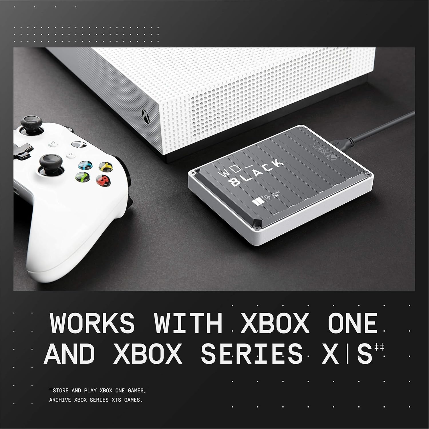 WD_BLACK 4TB P10 Game Drive for Xbox - 1 - Month Xbox Game Pass, Portable External Hard Drive for On - The - Go Access to Your Xbox Game Library - WDBA5G0040BBK - WESN - Simply Just Deals LLCWD_BLACK 4TB P10 Game Drive for Xbox - 1 - Month Xbox Game Pass, Portable External Hard Drive for On - The - Go Access to Your Xbox Game Library - WDBA5G0040BBK - WESN7c14be01-0a60-4a31-bc54-3b8fe94b9bfbBlack With White TrimGame Drive For Xbox4TbWD_BLACK 4TB P10 Game Drive for Xbox - 1 - Month Xbox Game Pass