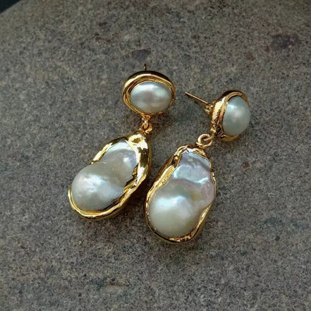 White Keshi Pearl Gold Color Plated Stud Earrings Nucleated Flameball Baroque Pearl Earrings Luxury Wedding for Women - Simply Just Deals LLCWhite Keshi Pearl Gold Color Plated Stud Earrings Nucleated Flameball Baroque Pearl Earrings Luxury Wedding for Women93c3a8d2-4343-4da6-98e1-eccaa4048df7White Keshi Pearl Gold Color Plated Stud Earrings Nucleated Flameball Baroque Pearl Earrings Luxury Wedding for Women