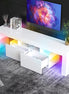 White TV Stand for 65+Inch TV, Led TV Stands Control RGB Light Strips by Mobile Phone, High Gloss Television Stands,Entertainment Center with 2 Drawer Suitable for Living Room/Bedroom (White) - Simply Just Deals LLCWhite TV Stand for 65+Inch TV, Led TV Stands Control RGB Light Strips by Mobile Phone, High Gloss Television Stands,Entertainment Center with 2 Drawer Suitable for Living Room/Bedroom (White)042d7f8d-613b-4a8f-a34a-c04a1a4fcc83White TV Stand for 65+Inch TV, Led TV Stands Control RGB L