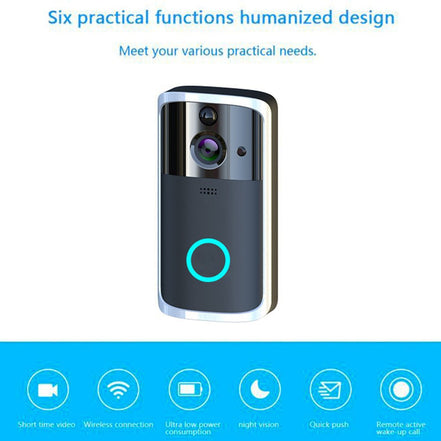 WiFi Video Doorbell Camera - Simply Just Deals LLCWiFi Video Doorbell CameraCJJSAQMD00007 - BlackBlackWiFi Video Doorbell Camera
