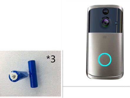 WiFi Video Doorbell Camera - Simply Just Deals LLCWiFi Video Doorbell CameraCJJSAQMD00007 - Silver and three batteriesSilver and three batteriesWiFi Video Doorbell Camera