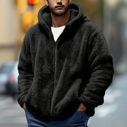 Winter New Men's Fleece Lined Padded Warm Keeping Hooded Jacket - Simply Just Deals LLCWinter New Men's Fleece Lined Padded Warm Keeping Hooded Jacket4CJXZ246969203CXBlackLWinter New Men's Fleece Lined Padded Warm Keeping Hooded Jacket