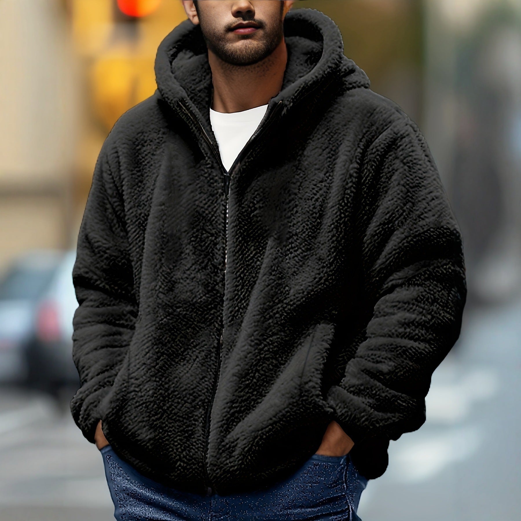 Winter New Men's Fleece Lined Padded Warm Keeping Hooded Jacket - Simply Just Deals LLCWinter New Men's Fleece Lined Padded Warm Keeping Hooded Jacket4CJXZ246969203CXBlackLWinter New Men's Fleece Lined Padded Warm Keeping Hooded Jacket