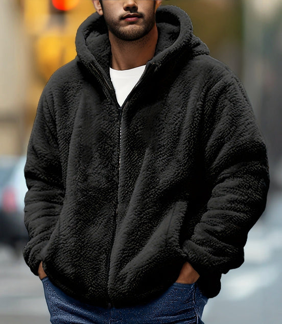 Winter New Men's Fleece Lined Padded Warm Keeping Hooded Jacket - Simply Just Deals LLCWinter New Men's Fleece Lined Padded Warm Keeping Hooded Jacket4CJXZ246969203CXBlackLWinter New Men's Fleece Lined Padded Warm Keeping Hooded Jacket