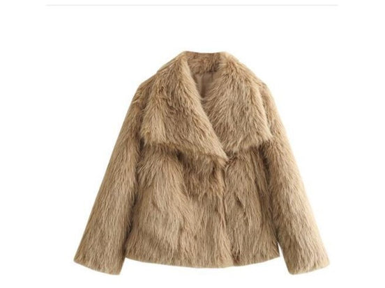 Winter Plush Coat Fashion Warm Thicken Fluffy Lapel Jacket Outwear Casual Long Sleeve Tops Womens Clothing - Simply Just Deals LLCWinter Plush Coat Fashion Warm Thicken Fluffy Lapel Jacket Outwear Casual Long Sleeve Tops Womens ClothingCJYD206082328BYCamelLWinter Plush Coat Fashion Warm Thicken Fluffy Lapel Jacket Outwear Casual Long Sleeve Tops Womens Clothing