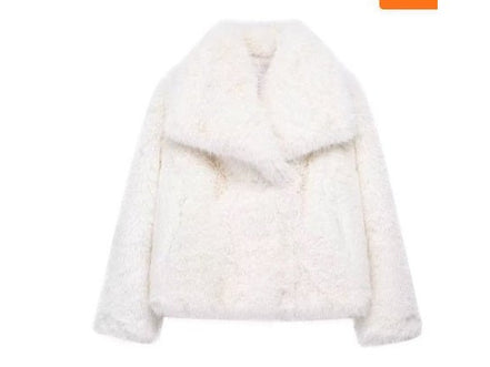 Winter Plush Coat Fashion Warm Thicken Fluffy Lapel Jacket Outwear Casual Long Sleeve Tops Womens Clothing - Simply Just Deals LLCWinter Plush Coat Fashion Warm Thicken Fluffy Lapel Jacket Outwear Casual Long Sleeve Tops Womens ClothingCJYD206082333GTWhiteLWinter Plush Coat Fashion Warm Thicken Fluffy Lapel Jacket Outwear Casual Long Sleeve Tops Womens Clothing