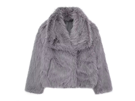 Winter Plush Coat Fashion Warm Thicken Fluffy Lapel Jacket Outwear Casual Long Sleeve Tops Womens Clothing - Simply Just Deals LLCWinter Plush Coat Fashion Warm Thicken Fluffy Lapel Jacket Outwear Casual Long Sleeve Tops Womens ClothingCJYD206082312LOGrayLWinter Plush Coat Fashion Warm Thicken Fluffy Lapel Jacket Outwear Casual Long Sleeve Tops Womens Clothing