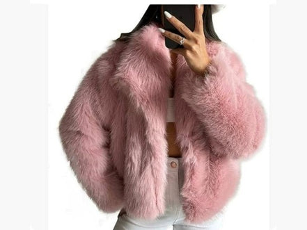 Winter Plush Coat Fashion Warm Thicken Fluffy Lapel Jacket Outwear Casual Long Sleeve Tops Womens Clothing - Simply Just Deals LLCWinter Plush Coat Fashion Warm Thicken Fluffy Lapel Jacket Outwear Casual Long Sleeve Tops Womens ClothingCJYD206082361IRPink1LWinter Plush Coat Fashion Warm Thicken Fluffy Lapel Jacket Outwear Casual Long Sleeve Tops Womens Clothing