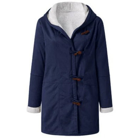 Winter Vintage Button Jackets Women's Warm Fleece Hooded Coat Casual Mid - Length Trench Top Outwear Clothing - Simply Just Deals LLCWinter Vintage Button Jackets Women's Warm Fleece Hooded Coat Casual Mid - Length Trench Top Outwear Clothing0CJTZ111944573UFDark Blue2XLWinter Vintage Button Jackets Women's Warm Fleece Hooded Coat Casual Mid - Length Trench Top Outwear Clothing