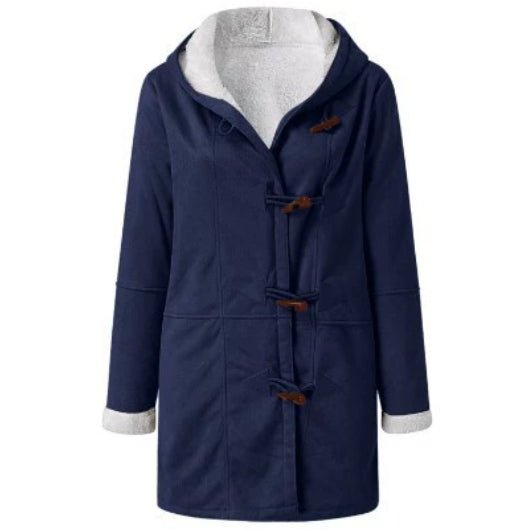 Winter Vintage Button Jackets Women's Warm Fleece Hooded Coat Casual Mid - Length Trench Top Outwear Clothing - Simply Just Deals LLCWinter Vintage Button Jackets Women's Warm Fleece Hooded Coat Casual Mid - Length Trench Top Outwear Clothing0CJTZ111944573UFDark Blue2XLWinter Vintage Button Jackets Women's Warm Fleece Hooded Coat Casual Mid - Length Trench Top Outwear Clothing