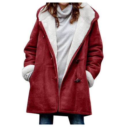 Winter Vintage Button Jackets Women's Warm Fleece Hooded Coat Casual Mid - Length Trench Top Outwear Clothing - Simply Just Deals LLCWinter Vintage Button Jackets Women's Warm Fleece Hooded Coat Casual Mid - Length Trench Top Outwear Clothing0CJTZ111944501AZGraySWinter Vintage Button Jackets Women's Warm Fleece Hooded Coat Casual Mid - Length Trench Top Outwear Clothing