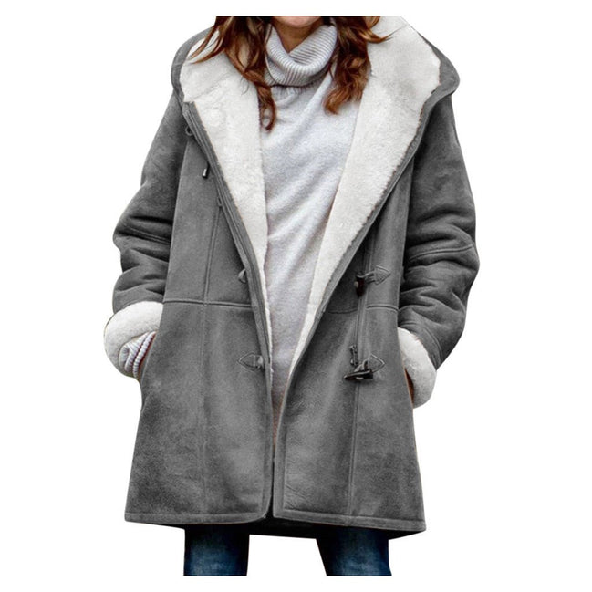 Winter Vintage Button Jackets Women's Warm Fleece Hooded Coat Casual Mid - Length Trench Top Outwear Clothing - Simply Just Deals LLCWinter Vintage Button Jackets Women's Warm Fleece Hooded Coat Casual Mid - Length Trench Top Outwear Clothing0CJTZ111944501AZGraySWinter Vintage Button Jackets Women's Warm Fleece Hooded Coat Casual Mid - Length Trench Top Outwear Clothing