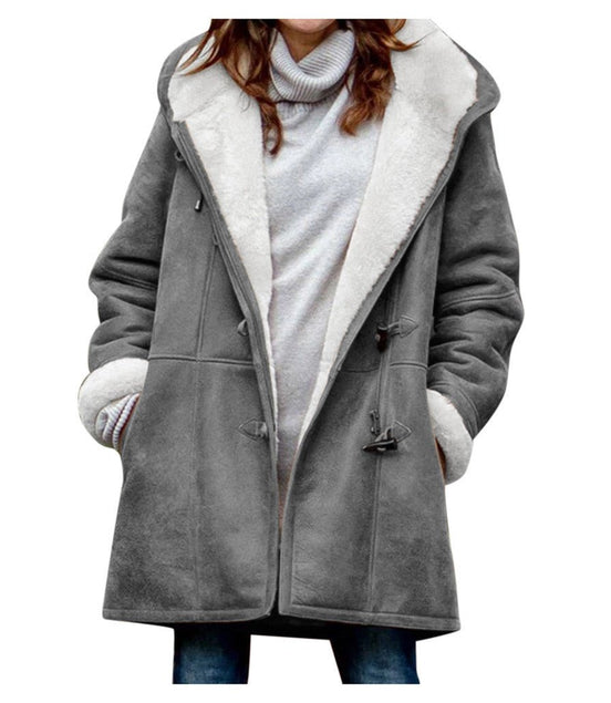 Winter Vintage Button Jackets Women's Warm Fleece Hooded Coat Casual Mid - Length Trench Top Outwear Clothing - Simply Just Deals LLCWinter Vintage Button Jackets Women's Warm Fleece Hooded Coat Casual Mid - Length Trench Top Outwear Clothing0CJTZ111944501AZGraySWinter Vintage Button Jackets Women's Warm Fleece Hooded Coat Casual Mid - Length Trench Top Outwear Clothing