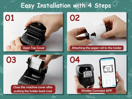 [Wireless | Portable] Phomemo Portable Wireless Thermal Label Printer M110 | Compact Wireless Barcode & Sticker Maker for Office, Retail, Jewelry Labels | Compatible with iOS & Android, Includes 1 Roll of 40×30mm Labels, Rec - Simply Just Deals LLC[Wireless | Portable] Phomemo Portable Wireless Thermal Label Printer M110 | Compact Wireless Barcode & Sticker Maker for Office, Retail, Jewelry Labels | Compatible with iOS & Android, Includes 1 Roll of 40×30mm Labels, Rec3002Black[Wireless | Portabl