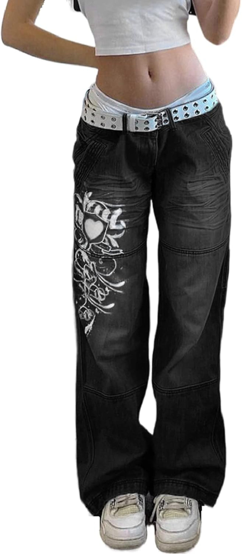 Women Gothic Cargo Pants Loose Low Waist Trousers Wide Leg Baggy Jeans Harajuku Streetwear Punk - Simply Just Deals LLCWomen Gothic Cargo Pants Loose Low Waist Trousers Wide Leg Baggy Jeans Harajuku Streetwear Punk96882487-a15b-44ed-81b2-c8f63e597da5M Heart BlackMediumWomen Gothic Cargo Pants Loose Low Waist Trousers Wide Leg Baggy Jeans Harajuku Streetwear Punk